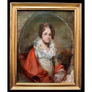 Portrait Sketch Of A Young Lady, Frank Moss Bennett (1874-1952)