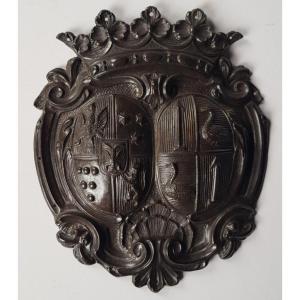 Piece Héraldique En Laiton Ou En Bronze, 18e Ou 19e Siècle ? P