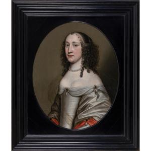 Jan Jansz Westerbaen I (the Hague C. 1600/02 – 1686 The Hague) Portrait Of A Lady In White  