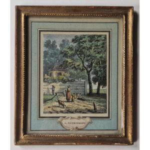 Early 19th Century Drawing By Anthonie Andriessen (amsterdam 1746 – 1813) A Woman And Her Daughter 