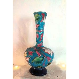 Longwy Enamel Vase