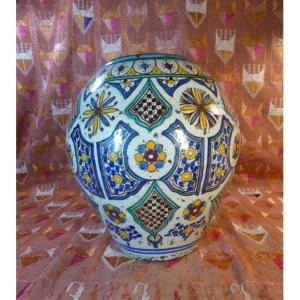 Faience Vase From Fez, Morocco, 19th Century