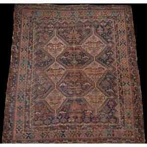 Khamseh Nomad Carpet, 172 X 198 Cm, Wool On Wool, Hand-knotted In Iran, Early 20th Century