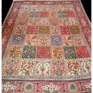 Tabriz In The Four Seasons, 280 X 396 Cm, Kork Wool, Hand-knotted In Iran Around 1980, Very Good Condition