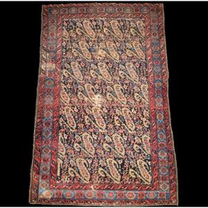 Senneh Rug, Persia From The 19th Century, 117 X 187 Cm, Hand-knotted Wool Decorated With Botehs, Normal Wear