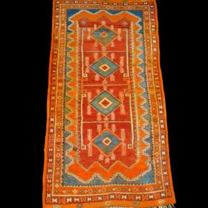 Berber, High Atlas, Morocco, 133 Cm X 267 Cm, Hand-knotted Wool On Wool Circa 1950-1960, Superb