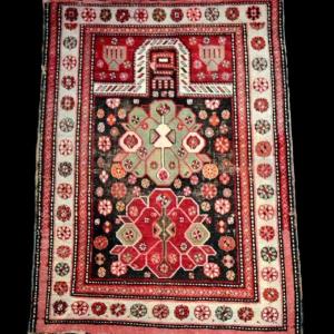Old Prayer Kazak, 113 Cm X 152 Cm, Hand-knotted Wool In The Caucasus In The Mid-19th Century