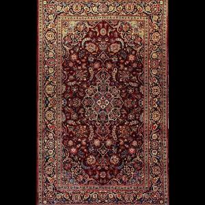Old Sarough, 132 Cm X 202 Cm, Hand-knotted Kork Wool Around 1930 In Iran, Very Good Condition