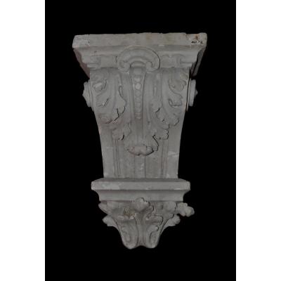Console Plaster Nineteenth Century To Acanthus Leaves Decor