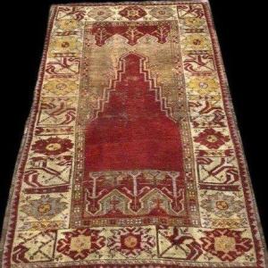 Antique Moudjour Prayer Rug, 105 X 160 Cm, Wool / Wool, Anatolia, Türkiye, Mid-19th Century