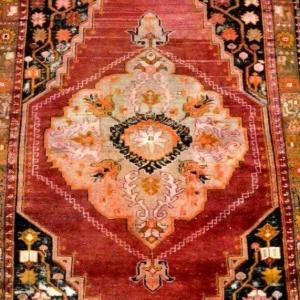 Antique Dazkiri Carpet, 130 X 250 Cm, Wool On Wool, Hand-knotted Under The Ottoman Empire, 19th Century