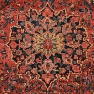 Antique Mechkabad Carpet, 140 X 219 Cm, Finely Hand-knotted Wool, Iran 19th Century, Kadjar Dynasty