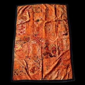 Antique Mirror Embroidery Or Sheesha, 170 X 238 Cm, Gujarat, India, 1980, Very Good Condition