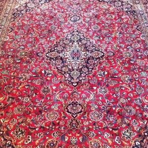 Kashan Rug, Persian, 295 Cm X 378 Cm, Kork Wool Hand-knotted In Iran Circa 1980 In Perfect Condition