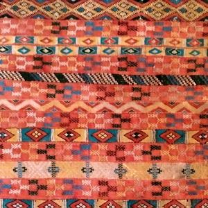 Berber Kilim, Embroidered Hanbel, Khemisset, 95 X 203 Cm, Middle Atlas, Morocco, Wool, Circa 1950