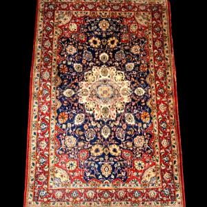 Tabriz Rug, 140 X 210 Cm, Kajar Dynasty, Hand-knotted In Kork Wool In Iran At The Beginning Of The 20th Century