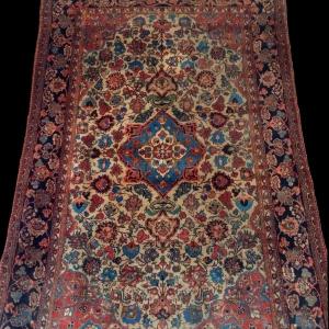 Tabriz Carpet, Kadjar, 127 X 196 Cm, Wool Hand-knotted In Iran In The Second Half Of The 19th Century