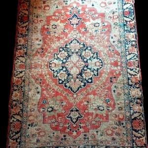 Antique Tabriz Rug, 130 X 185 Cm, Hand-knotted Wool, Empire Of Roses, Qajar, Iran, Late 19th Century