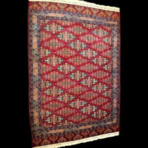 Tekke Rug, 163 X 245 Cm, Gülls Pattern, Hand-knotted Wool, Turkestan, 1950s, Perfect Condition