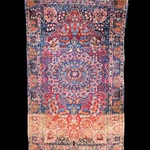 Floral Kirman Rug, 118 X 202 Cm, Hand-knotted Wool, Qajar Dynasty, Iran, Persia, 19th Century 
