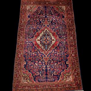 Sarough Rug, 128 X 215 Cm Long, Hand-knotted Kork Wool, Made In Iran Around 1980, In Perfect Condition