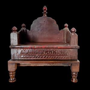 Domestic Altar "mandir", Wood, Rajasthan, India, 1880-1900, Very Good Condition, Collector's Item