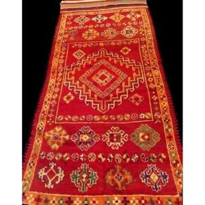 Oulad Bousbaa Rug From Chennana, 148 X 393 Cm, Hand-knotted Wool, Morocco 1930-1950