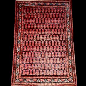 Afshar Rug With Botehs, 131 X 198 Cm, Hand-knotted Wool From Iran, Circa 1900, Qajar Artifact 