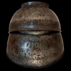 Two Persian Basins, Engraved Copper, Formerly Tinned, Late 19th/early 20th Century, Very Good Condition