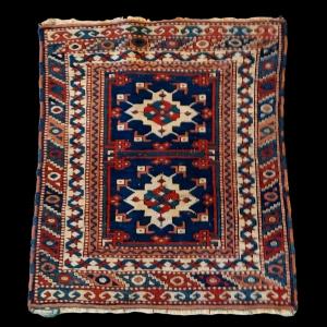 Caucasian Rug, 97 X 110 Cm, Hand-knotted Wool On Wool, Mid-20th Century, Very Good Condition