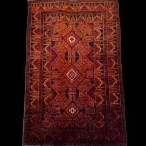 Baluch Rug, 93 X 153 Cm, Hand-knotted Wool, From Iran, Circa 1980, In Perfect Condition.