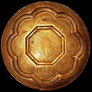 Large Hand-engraved Brass Serving Tray, Ottoman Art, Circa 1900, Very Good Condition