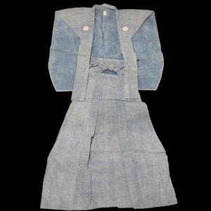 裃 Samurai Clothing, Silk Kamishimo, Mon, Edo Period, Japan, 19th Century, Traditional