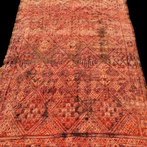 Beni M'guild Carpet, 185 X 275 Cm, Wool On Wool, 19th Century, Morocco, Collection, Rare