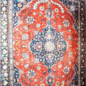 Antique Tabriz Rug, 290 X 373 Cm, Hand-knotted Kork Wool From Iran, 1900-1920, Very Good Condition