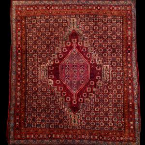 Senneh Rug, 127 X 155 Cm, Hand-knotted Wool From Iranian Kurdistan, 1980, Very Good Condition