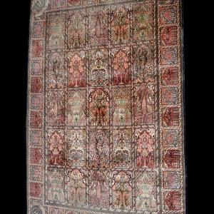Srinagar Carpet, Kashmir Silk, 184 X 281 Cm, Hand-knotted Silk, Jammu And Kashmir, 1970