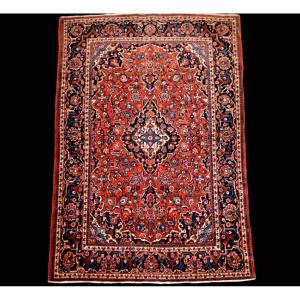Kashan Rug, 135 X 195 Cm, Hand-knotted Kork Wool, Iran, Early 20th Century, 1930
