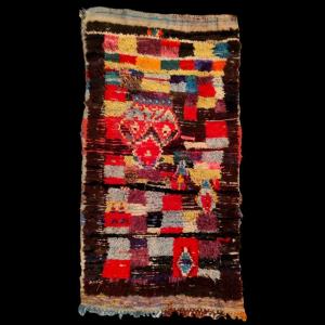 Antique Boucharouite Rug, 72 X 130 Cm, Wool & Cotton, Morocco, 1960 - 1970, Collection