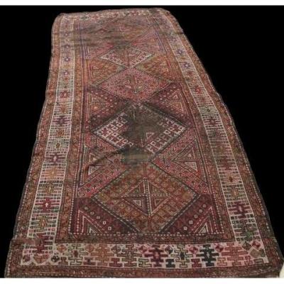 Ancient Karabakh Carpet, 136 X 334 Cm, Azerbaijan, XIXth Century