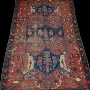 Carpet Chirvan, Caucasus, Azerbaidjan, 100 X 157 Cm, Hand Knotted Wool Before 1920