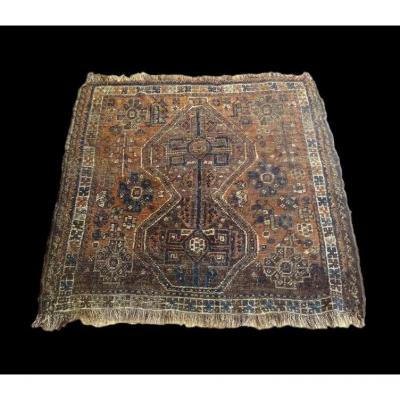 Sofreh, Gashghaï Carpet, Iran, 95 Cm X 102 Cm, Wool On Hand Knotted Wool, Early 20th Century