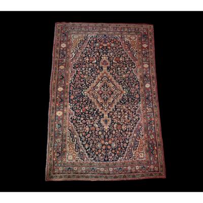 Ancient Persian Mahal Rug, Iran, 135 Cm X 212 Cm, Hand Knotted Wool, Mid 20th Century, Circa 1950