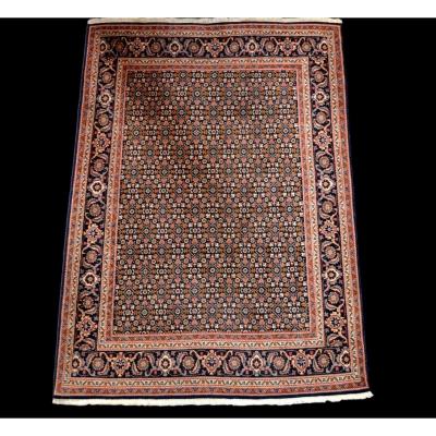 Persian Moud Rug, 139 Cm X 191 Cm, Iran, Hand-knotted Wool Circa 1980, In Perfect Condition