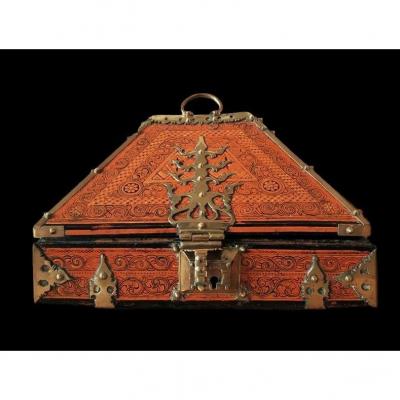 Wedding Box, Kerala, Portia Wood, India, XIXth Century, Very Good Condition