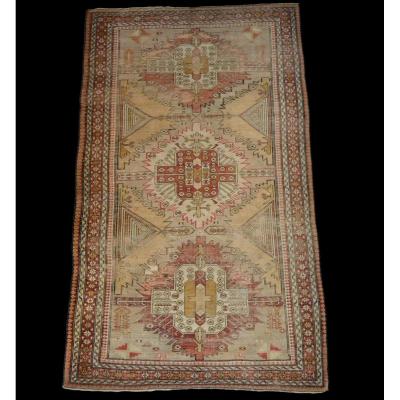 Old Chirvan Carpet, Caucasus, 99 Cm X 153 Cm, Wool On Wool, Early 20th Century