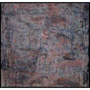 Erwin Steinbach (1964 -) "woods In Winter" Oil On Wood , 100 Cm X 100 Cm Framed