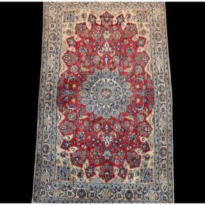 Persian Na'in Rug, 119 Cm X 213 Cm, Kork Wool And Hand-knotted Silk Circa 1980, Iran, Perfect