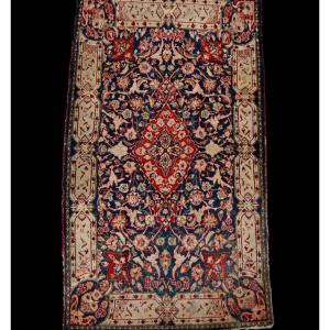 Old Persian Kashan Rug, 90 Cm X 163 Cm, Wool And Silk, Iran, Late 19th To Early 20th Century
