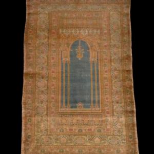 Old Prayer Rug, Ottoman Splendor, 123 X 186 Cm, Bush Or Istanbul, 19th Century